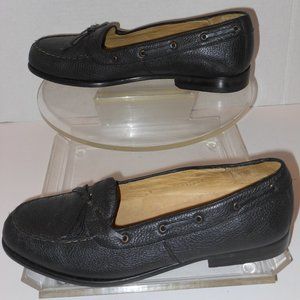 ALAN PAYNE BLACK LEATHER LOAFERS SIZE 9 MEDIUM